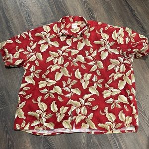 Saddlebred short sleeve men’s Hawaiian print button down top